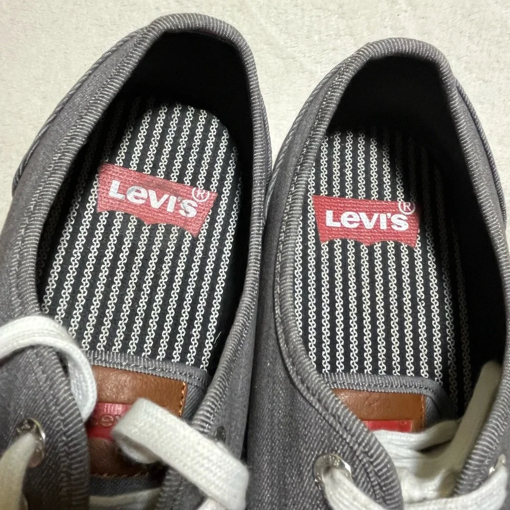 Levi’s Gray men’s Denim Canvas Shoes Sz 10 - Picture 4 of 8